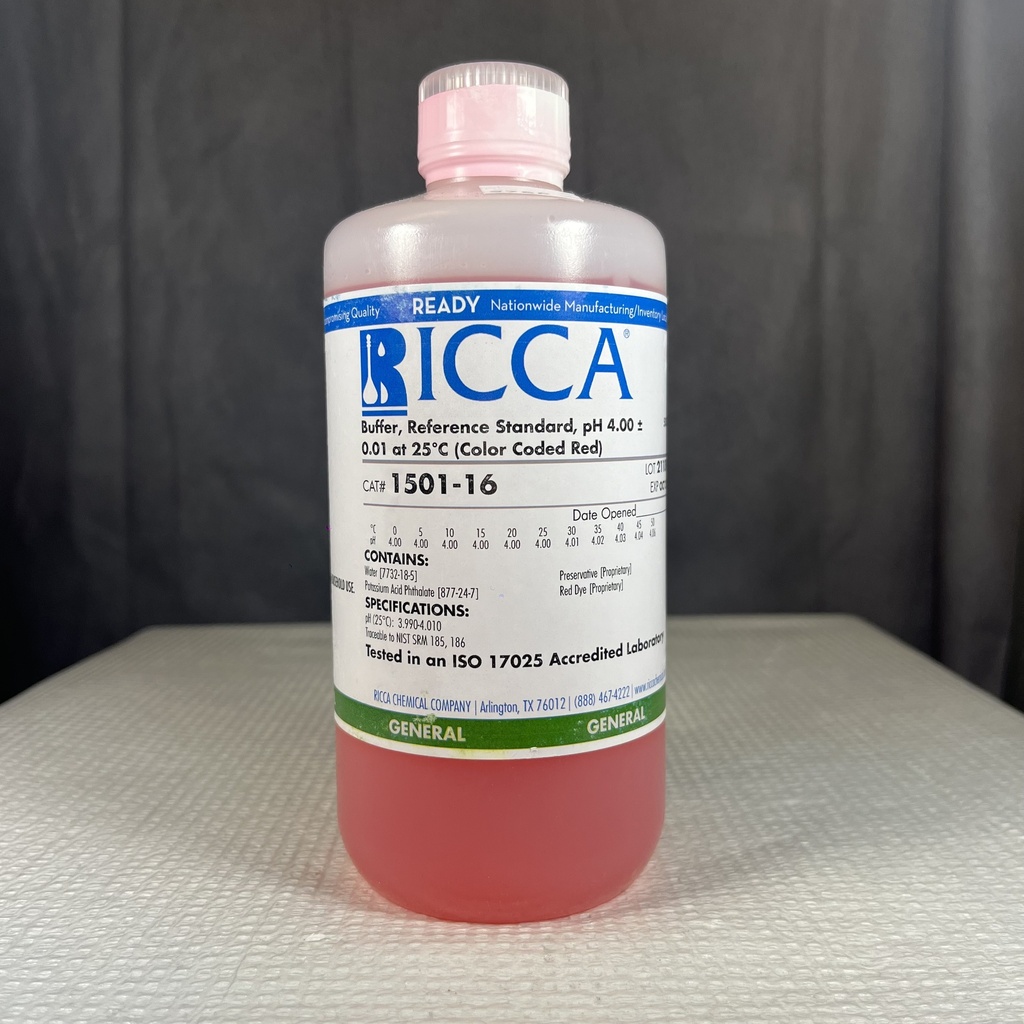 BUFFER SOLUTION, 500 ML PH4 RE