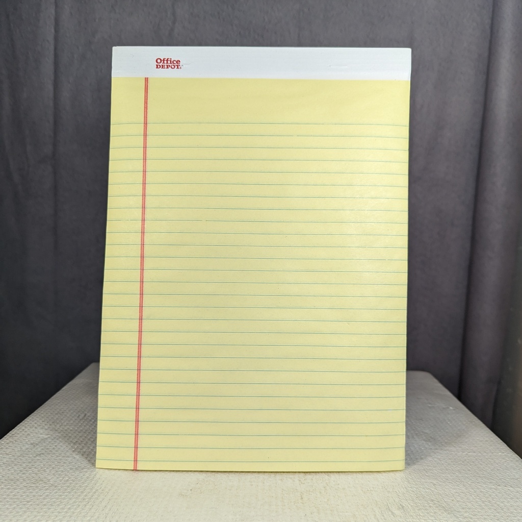 TABLET, CANARY LETTER RULED