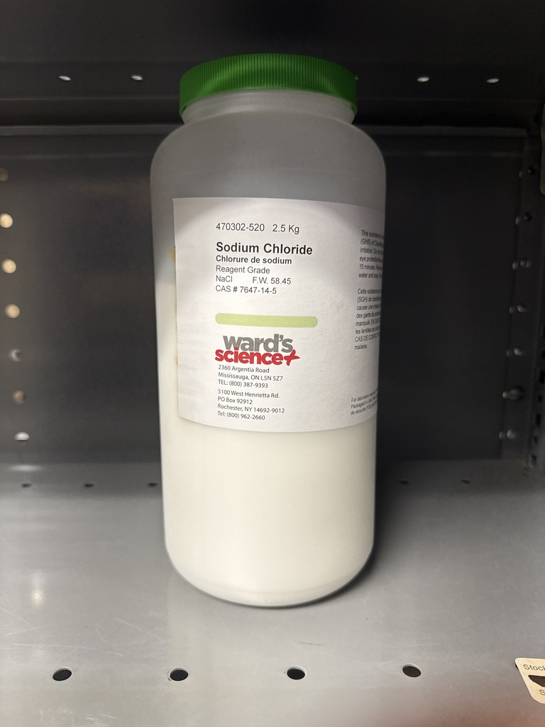 SODIUM CHLORIDE, 2.5 KG REAGEN