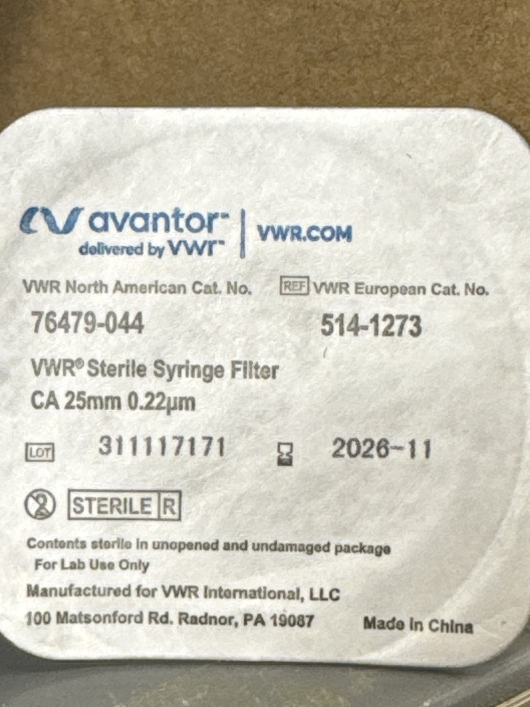 FILTER, SYRINGE 25 MM 0.2UM CE